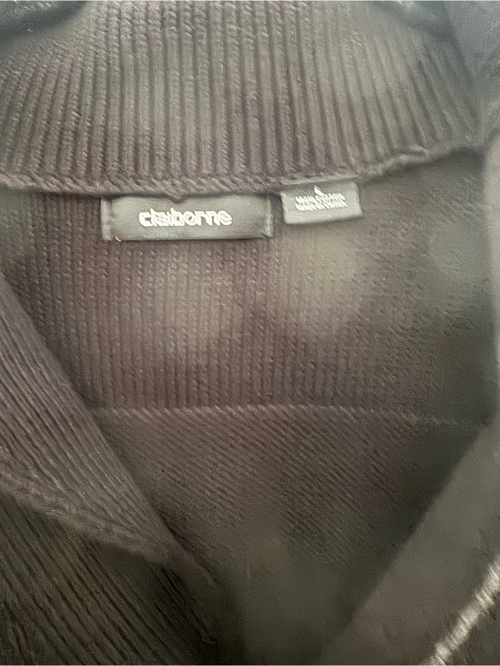 Claiborne Men's Black Shawl Collar Cardigan
